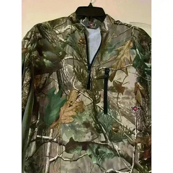 10x Ultra Lite 1/4 zip camo pullover - Picture 3 of 4